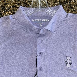 NEW Matte Grey Men’s Purple Polo Shirt